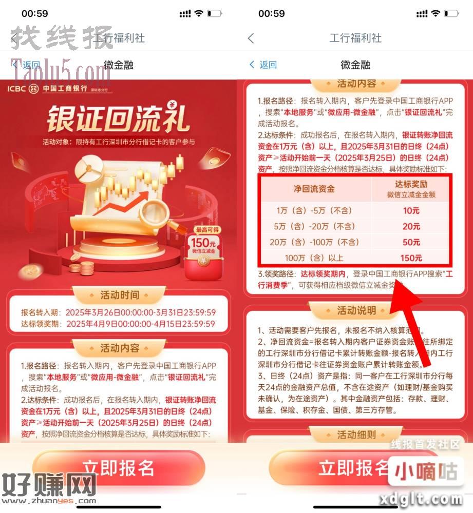 工行微金融～深圳分行两个活动自测